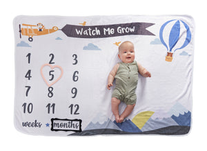 Hot Air Balloon Milestone Blanket